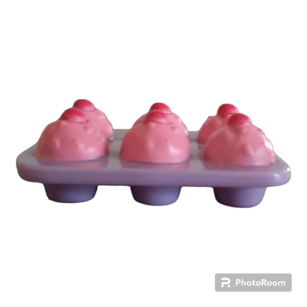 FISHER PRICE LOVING DOLL KITCHEN ACCESSORIES LILAC MUFFIN TIN PINK CUPCAKES FOOD